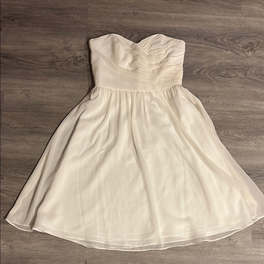Alfred Angelo Elegant Cream Strapless Dress